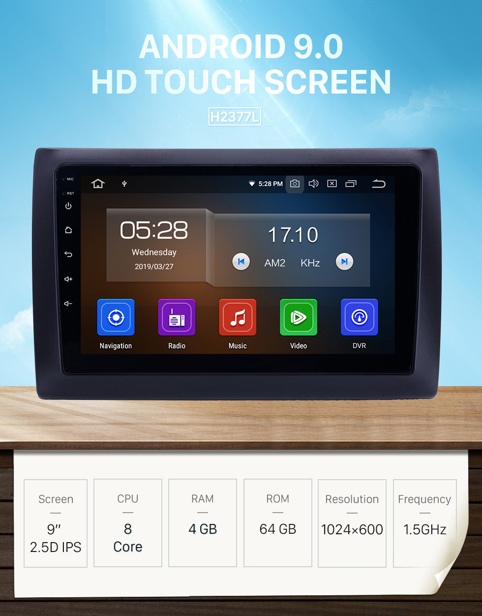 Seicane Android 9.0 9 Zoll GPS Navigationsradio für 2010 Fiat Stilo mit HD Touchscreen Carplay Bluetooth Mirror Link Unterstützung TPMS Digital TV Seicane Android 9.0 9 Zoll GPS Navigationsradio für 2010 Fiat Stilo mit HD Touchscreen Carplay Bluetooth Mirror Link Unterstützung TPMS Digital TV