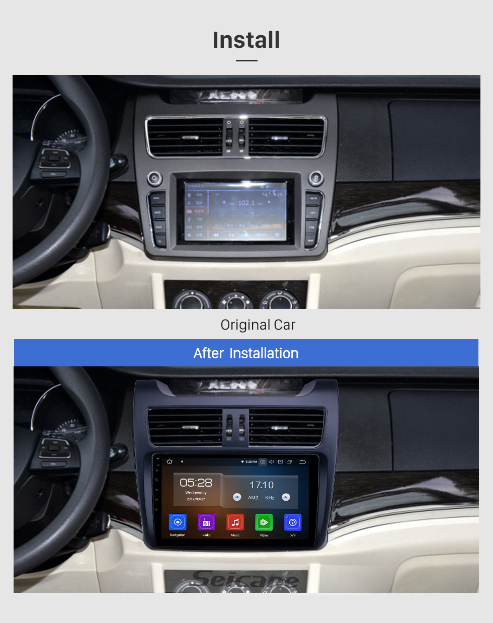 Seicane 10.1 inch Android 9.0 Radio for 2018 SQJ Spica with WIFI Bluetooth HD Touchscreen GPS Navigation Carplay support TPMS DAB+ Seicane 10.1 inch Android 9.0 Radio for 2018 SQJ Spica with WIFI Bluetooth HD Touchscreen GPS Navigation Carplay support TPMS DAB+