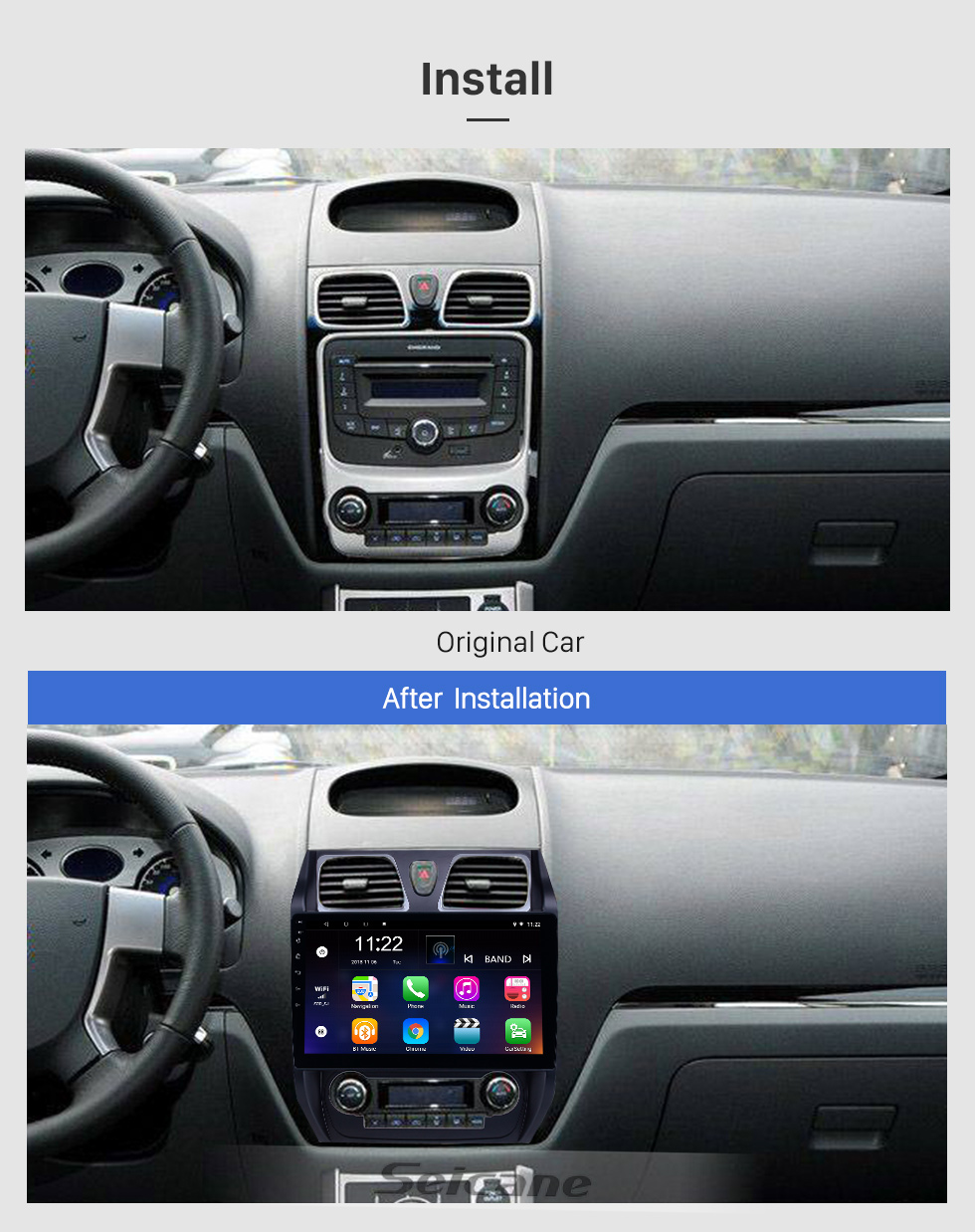 Seicane 10,1 pouces Android 8.1 Radio de navigation GPS pour 2012-2013 Geely Emgrand EC7 avec support tactile HD Bluetooth USB Carplay TPMS Seicane 10,1 pouces Android 8.1 Radio de navigation GPS pour 2012-2013 Geely Emgrand EC7 avec support tactile HD Bluetooth USB Carplay TPMS