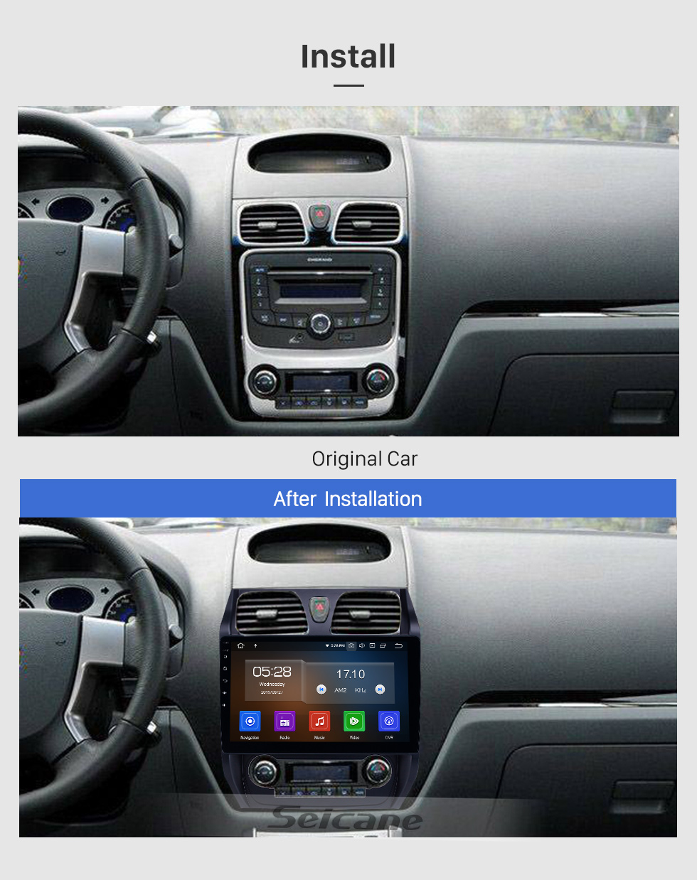 Seicane 10,1 Zoll 2012-2013 Geely Emgrand EC7 Android 9.0 GPS Navigationsradio Bluetooth HD Touchscreen Carplay Unterstützung Mirror Link Seicane 10,1 Zoll 2012-2013 Geely Emgrand EC7 Android 9.0 GPS Navigationsradio Bluetooth HD Touchscreen Carplay Unterstützung Mirror Link