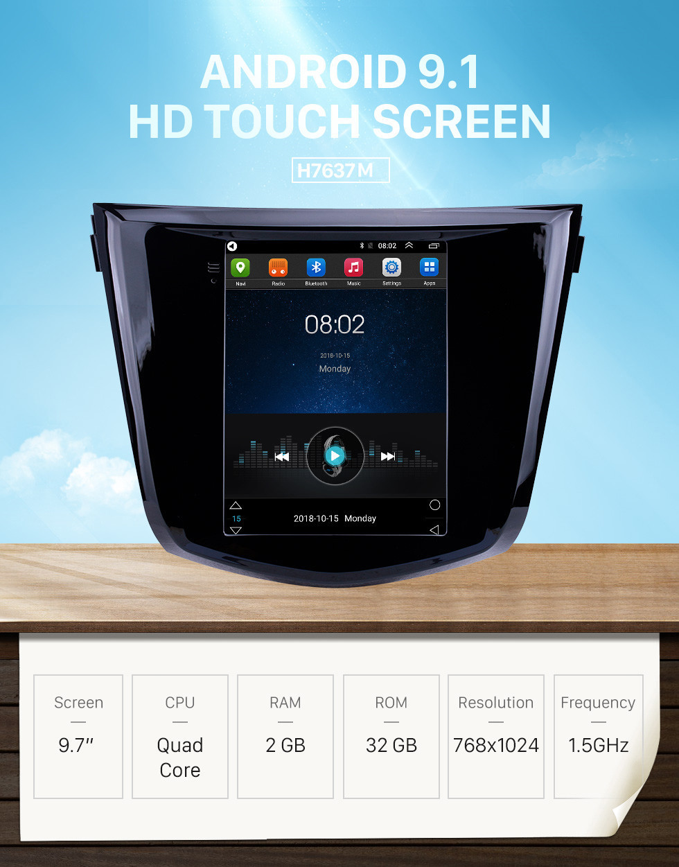 Seicane HD Touchscreen 2014 Nissan X-Trail Qashqai Android 9.1 9.7 polegadas Navegação GPS Rádio Suporte Bluetooth Suporte para TV Digital Carplay Seicane HD Touchscreen 2014 Nissan X-Trail Qashqai Android 9.1 9.7 polegadas Navegação GPS Rádio Suporte Bluetooth Suporte para TV Digital Carplay