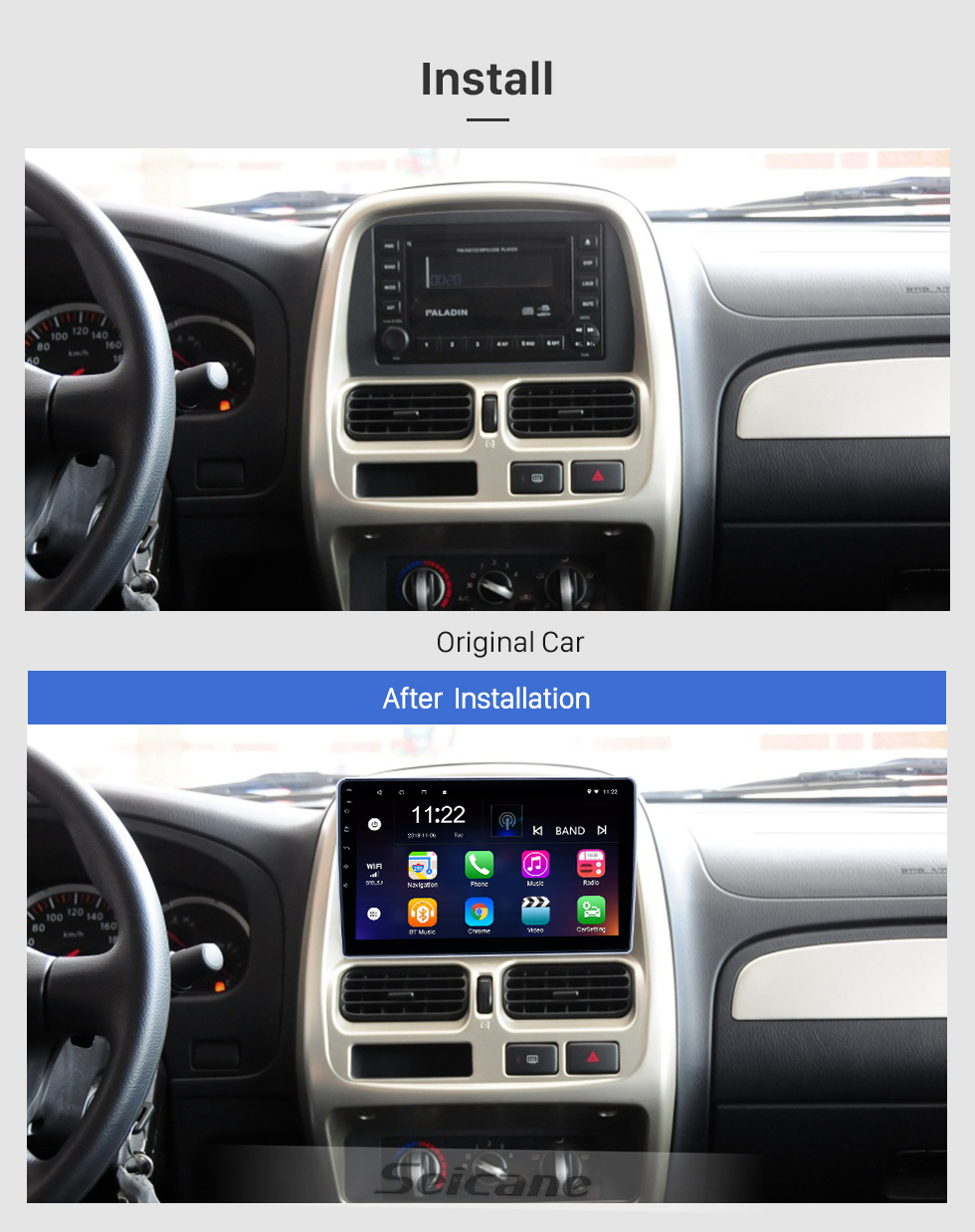 Seicane 10,1 pouces Android 8.1 Radio de navigation GPS pour 2004-2013 Nissan Paladin Avec HD écran tactile Bluetooth support Carplay caméra arrière Seicane 10,1 pouces Android 8.1 Radio de navigation GPS pour 2004-2013 Nissan Paladin Avec HD écran tactile Bluetooth support Carplay caméra arrière