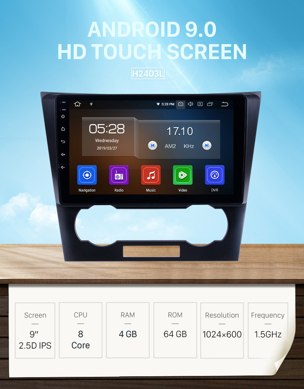 Seicane 2007-2012 Chevy Chevrolet Epica Android 9.0 9 pulgadas Navegación GPS Radio Bluetooth HD Pantalla táctil USB Carplay compatible con DAB + SWC Seicane 2007-2012 Chevy Chevrolet Epica Android 9.0 9 pulgadas Navegación GPS Radio Bluetooth HD Pantalla táctil USB Carplay compatible con DAB + SWC
