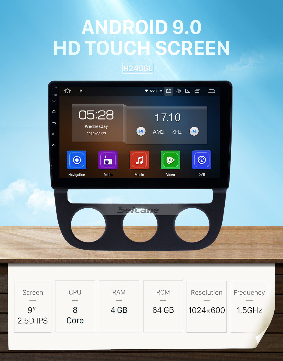 Seicane 10.1 polegadas Android 9.0 Rádio de Navegação GPS para 2006-2010 VW Volkswagen Sagitar com HD Touchscreen Carplay Suporte Bluetooth 1080 P Seicane 10.1 polegadas Android 9.0 Rádio de Navegação GPS para 2006-2010 VW Volkswagen Sagitar com HD Touchscreen Carplay Suporte Bluetooth 1080 P