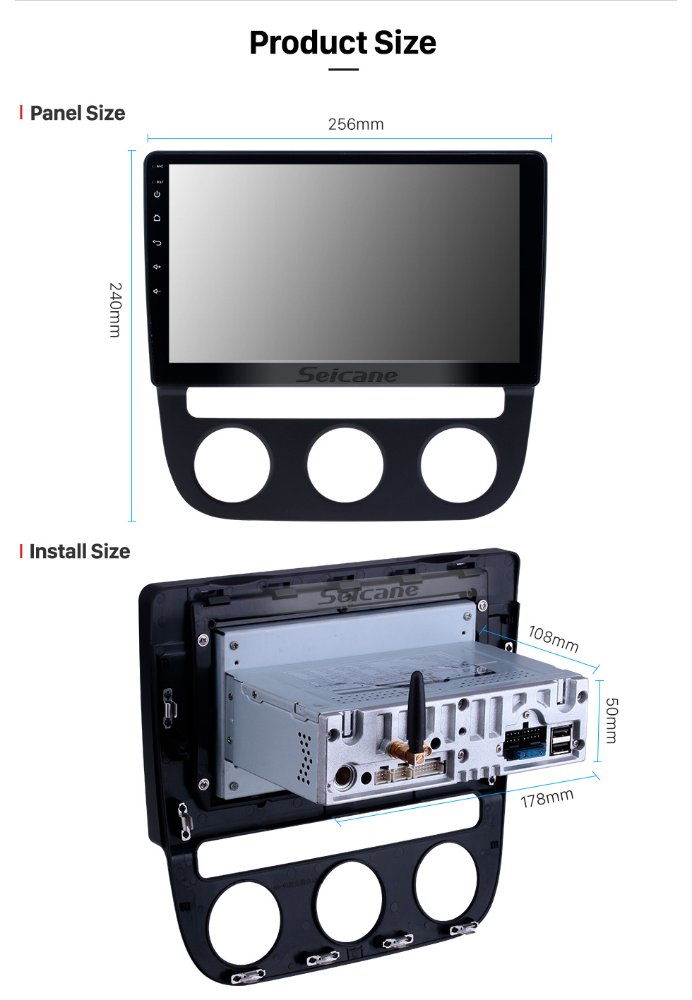 Seicane 10.1 polegadas Android 9.0 Rádio de Navegação GPS para 2006-2010 VW Volkswagen Sagitar com HD Touchscreen Carplay Suporte Bluetooth 1080 P Seicane 10.1 polegadas Android 9.0 Rádio de Navegação GPS para 2006-2010 VW Volkswagen Sagitar com HD Touchscreen Carplay Suporte Bluetooth 1080 P