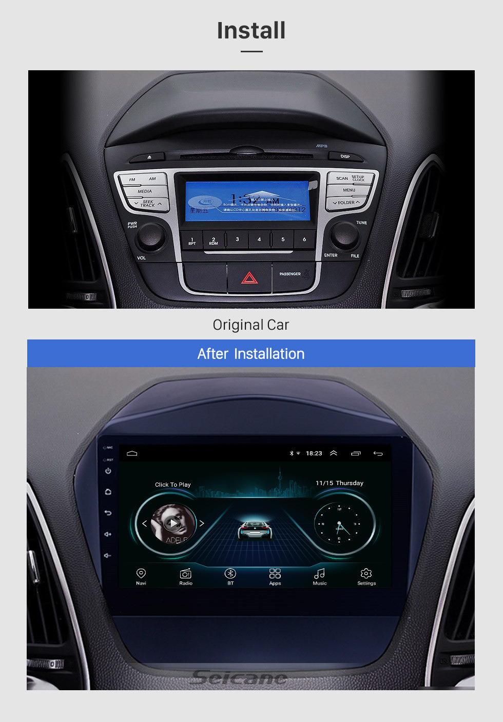 Seicane Android 9.1 9 Inch Car Radio For 2009 2010 2011 2012 2013 2014 2015 Hyundai IX35 GPS Multimedia Player With Bluetooth WIFI OBD2 Seicane Android 9.1 9 Inch Car Radio For 2009 2010 2011 2012 2013 2014 2015 Hyundai IX35 GPS Multimedia Player With Bluetooth WIFI OBD2