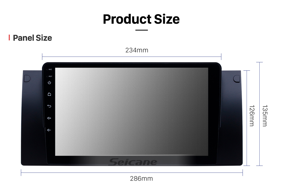Seicane 1995-2003 BMW 5 серии E39 / X5 E53 Android 8.1 HD с сенсорным экраном 9 дюймов AUX Bluetooth GPS навигация Поддержка радио SWC Carplay Seicane 1995-2003 BMW 5 серии E39 / X5 E53 Android 8.1 HD с сенсорным экраном 9 дюймов AUX Bluetooth GPS навигация Поддержка радио SWC Carplay