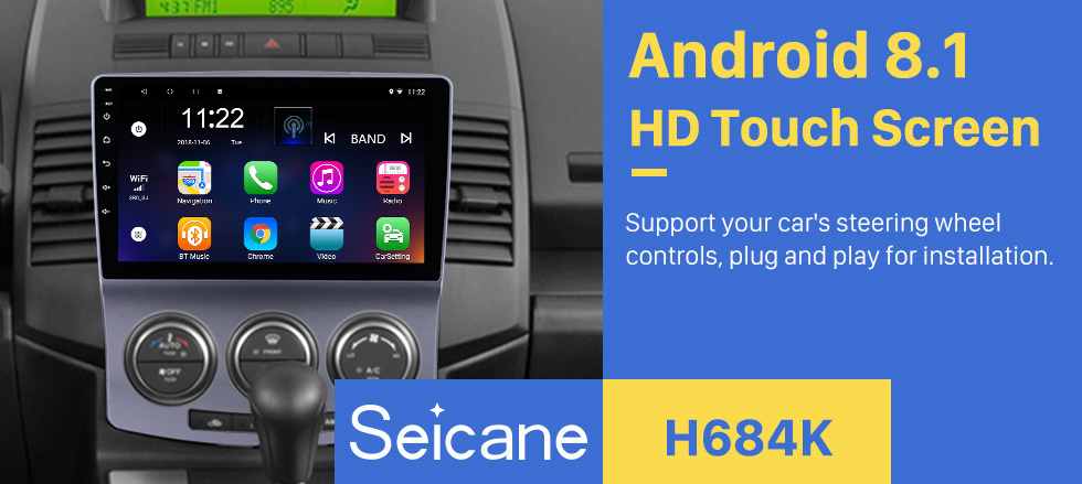Seicane 2005-2010 Old Mazda 5 Android 8.1 GPS Navigation Radio 9 inch HD Touchscreen with Bluetooth USB WIFI support Carplay OBD2 DAB+ Mirror Link Seicane 2005-2010 Old Mazda 5 Android 8.1 GPS Navigation Radio 9 inch HD Touchscreen with Bluetooth USB WIFI support Carplay OBD2 DAB+ Mirror Link