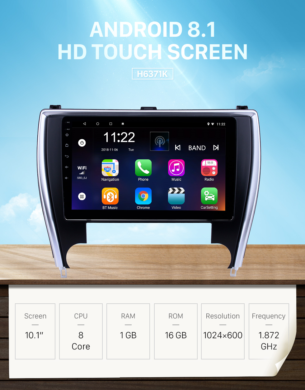 Seicane 10,1 polegadas HD Touchscreen Android 8.1 Rádio de navegação GPS para 2015 Toyota Camry (versão América) com suporte Bluetooth Carplay TPMS Seicane 10,1 polegadas HD Touchscreen Android 8.1 Rádio de navegação GPS para 2015 Toyota Camry (versão América) com suporte Bluetooth Carplay TPMS