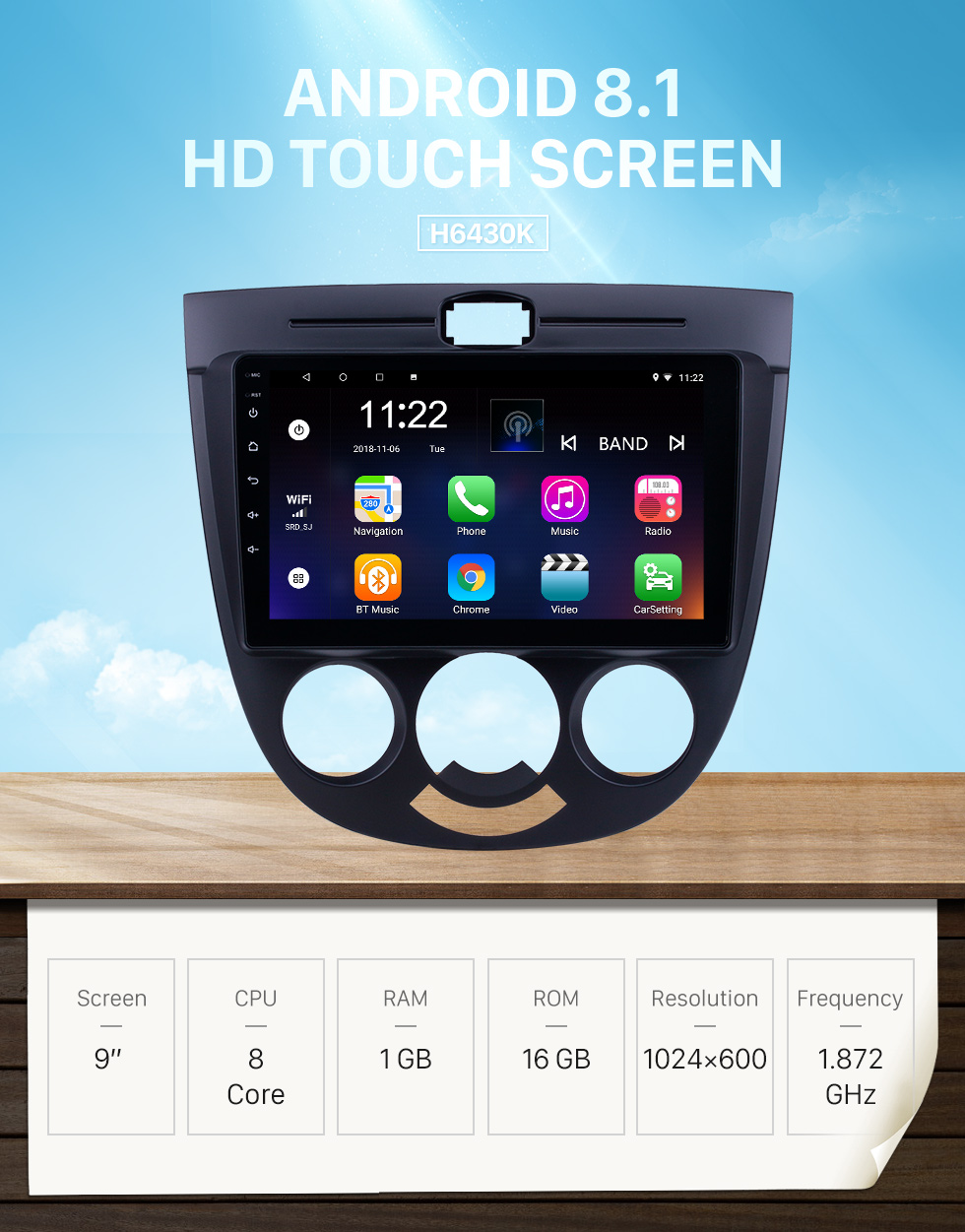 Seicane 9 pouces Android 8.1 pour Buick Excelle HRV Radio avec écran tactile HD Navigation GPS supporte Carplay Digital TV Seicane 9 pouces Android 8.1 pour Buick Excelle HRV Radio avec écran tactile HD Navigation GPS supporte Carplay Digital TV