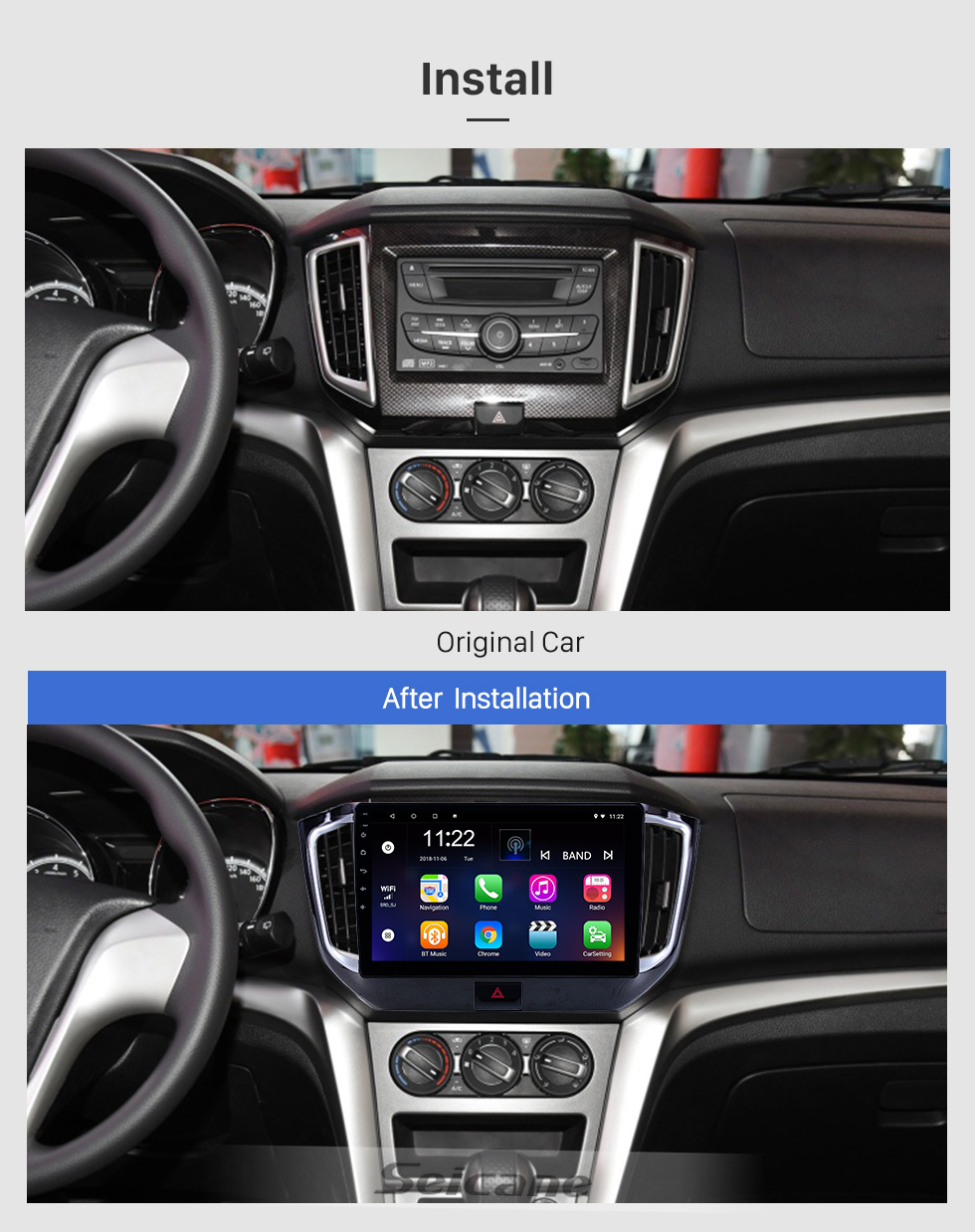 Seicane 10,1 pouces Android 8.1 Radio de navigation GPS pour 2015-2017 Venucia T70 Avec écran tactile AUX support Bluetooth Carplay OBD2 Seicane 10,1 pouces Android 8.1 Radio de navigation GPS pour 2015-2017 Venucia T70 Avec écran tactile AUX support Bluetooth Carplay OBD2