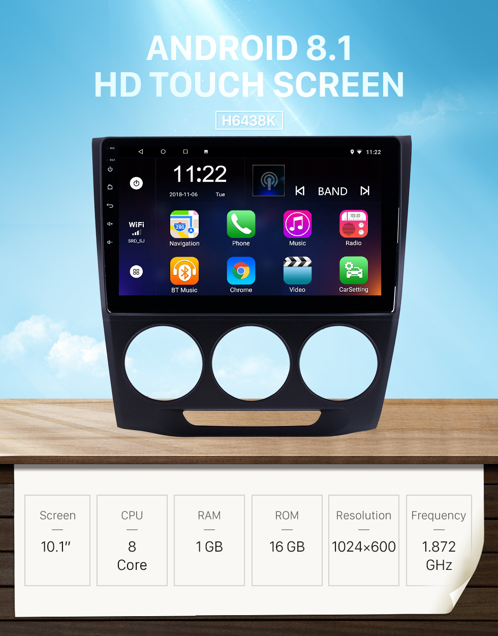 Seicane 10,1 pouces Android 8.1 Radio de navigation GPS pour 2013-2019 Honda Crider Manuel A / C avec support tactile HD Bluetooth prend en charge Carplay TPMS Seicane 10,1 pouces Android 8.1 Radio de navigation GPS pour 2013-2019 Honda Crider Manuel A / C avec support tactile HD Bluetooth prend en charge Carplay TPMS