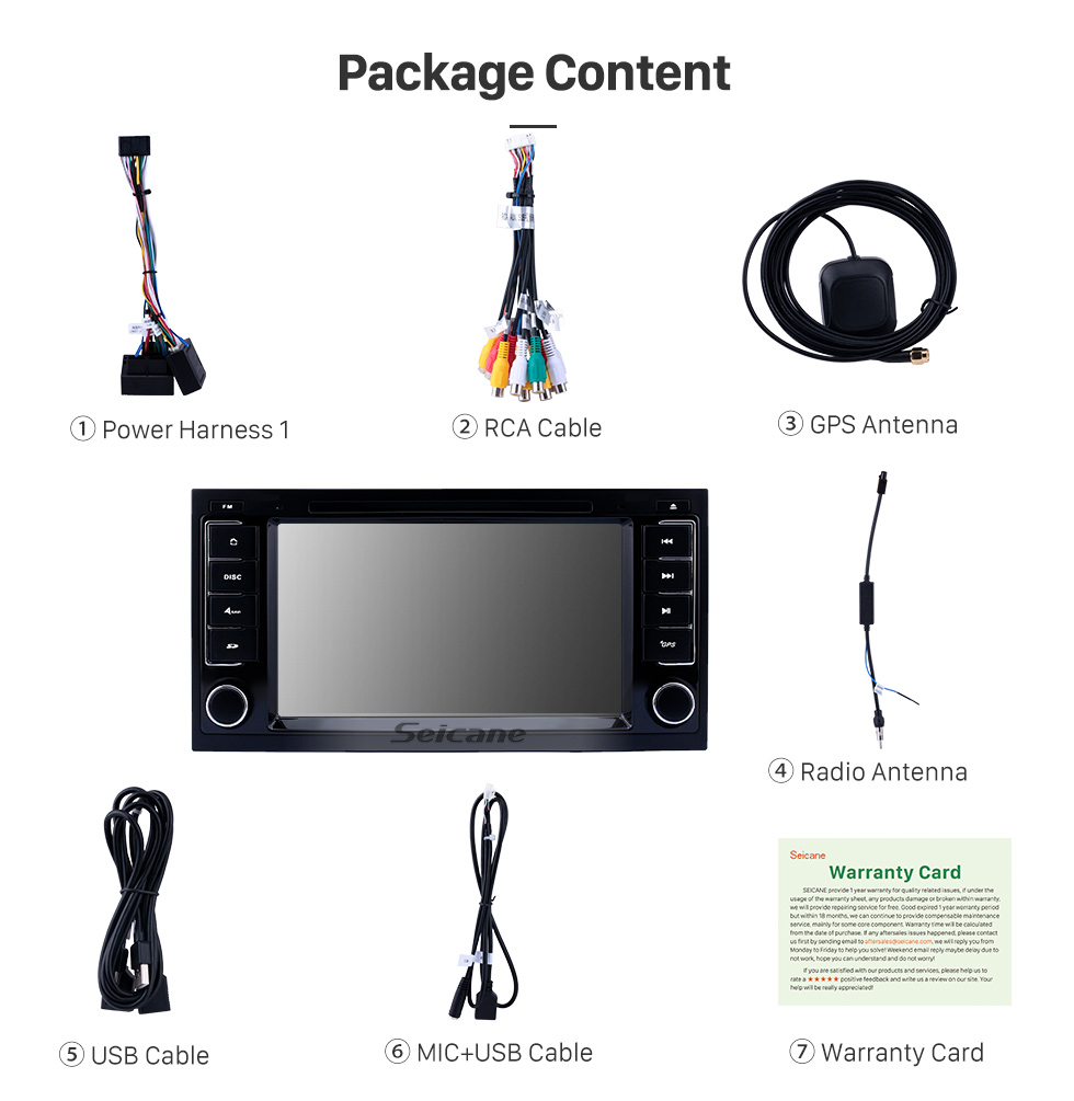 Seicane Écran tactile HD pour 2004 2005 2006-2011 VW Volkswagen Touareg 2009 T5 Multivan / Transporter Radio Android 9.0 7 pouces Système de navigation GPS Support Bluetooth Carplay OBD2 Seicane Écran tactile HD pour 2004 2005 2006-2011 VW Volkswagen Touareg 2009 T5 Multivan / Transporter Radio Android 9.0 7 pouces Système de navigation GPS Support Bluetooth Carplay OBD2