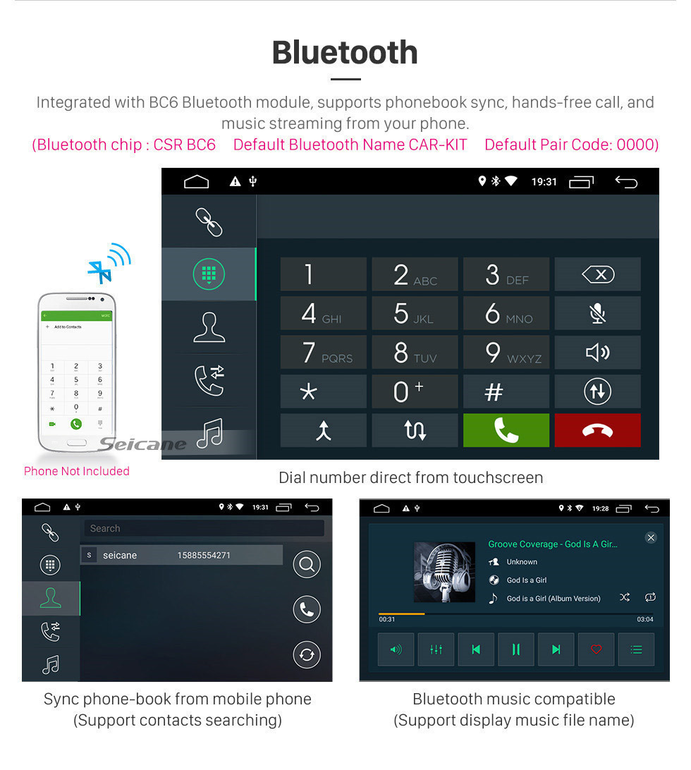 Seicane Android 9.0 7 дюймов для 2005 г. 2006 г.