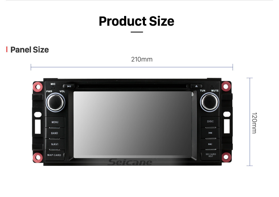 Seicane En el tablero 2007-2013 Jeep Wrangler Unlimited Radio de 7 pulgadas Actualización con Android 9.0 Reproductor de DVD Bluetooth Navegación GPS Sistema de audio para automóvil Pantalla táctil WiFi 3G Enlace de espejo OBD2 Cámara de respaldo DVR AUX