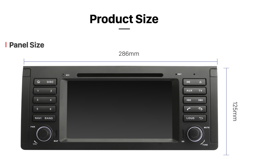 Seicane 7 inch Android 9.0 Muti-touch Screen autoradio DVD Player for 2000-2007 BMW X5 E53 3.0i 3.0d 4.4i 4.6is 4.8is 1996-2003 BMW 5 Series E39 with GPS Navigation Audio system Canbus Bluetooth WIFI Mirror Link USB 1080P DVR