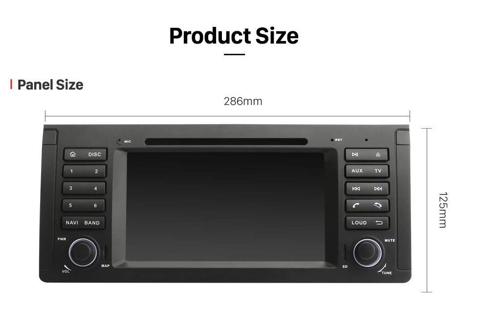 Seicane 7 Zoll Android 9.0 Muti-Touchscreen Autoradio DVD-Player für 2000-2007 BMW X5 E53 3.0i 3.0d 4.4i 4.6is 4.8is 1996-2003 BMW 5er E39 mit GPS-Navigation Audiosystem Canbus Bluetooth WIFI Mirror Link USB 1080P DVR