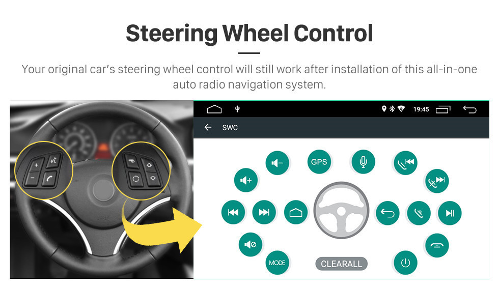 Seicane 2003 2004 2005 2006-2011 Porsche Cayenne 7 Zoll Android 9.0 Autoradio Bluetooth DVD-Spieler Unterstützung GPS Sat Nav Audio Auto A / V 1080P Video Spiegel-Verbindung DVR Lenkradkontrolle Stereo Upgrade