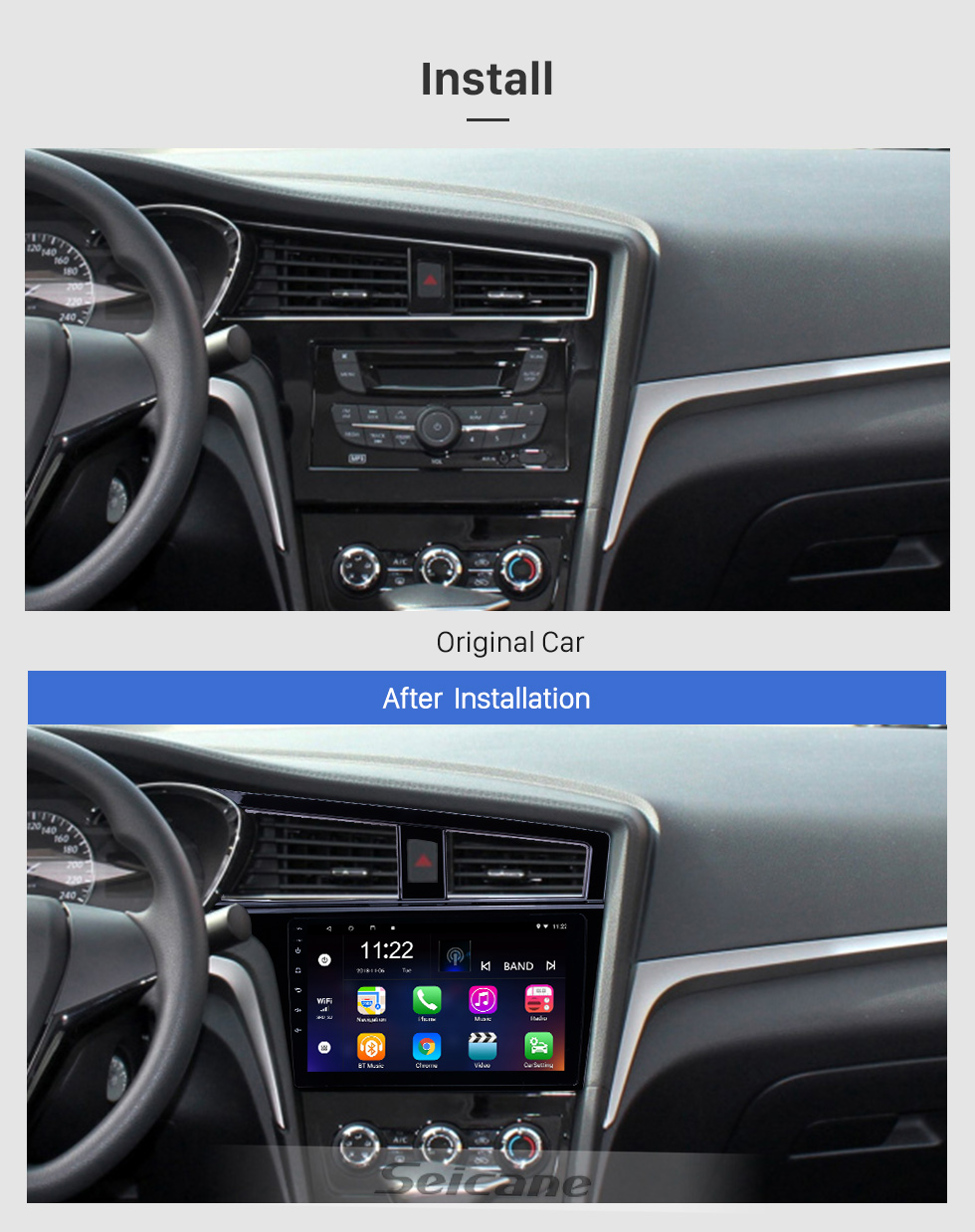 Seicane Android 8.1 9 Zoll HD Touchscreen GPS Navigationsradio für 2017-2019 Venucia D60 mit Bluetooth Unterstützung DVR OBD2 Carplay Seicane Android 8.1 9 Zoll HD Touchscreen GPS Navigationsradio für 2017-2019 Venucia D60 mit Bluetooth Unterstützung DVR OBD2 Carplay