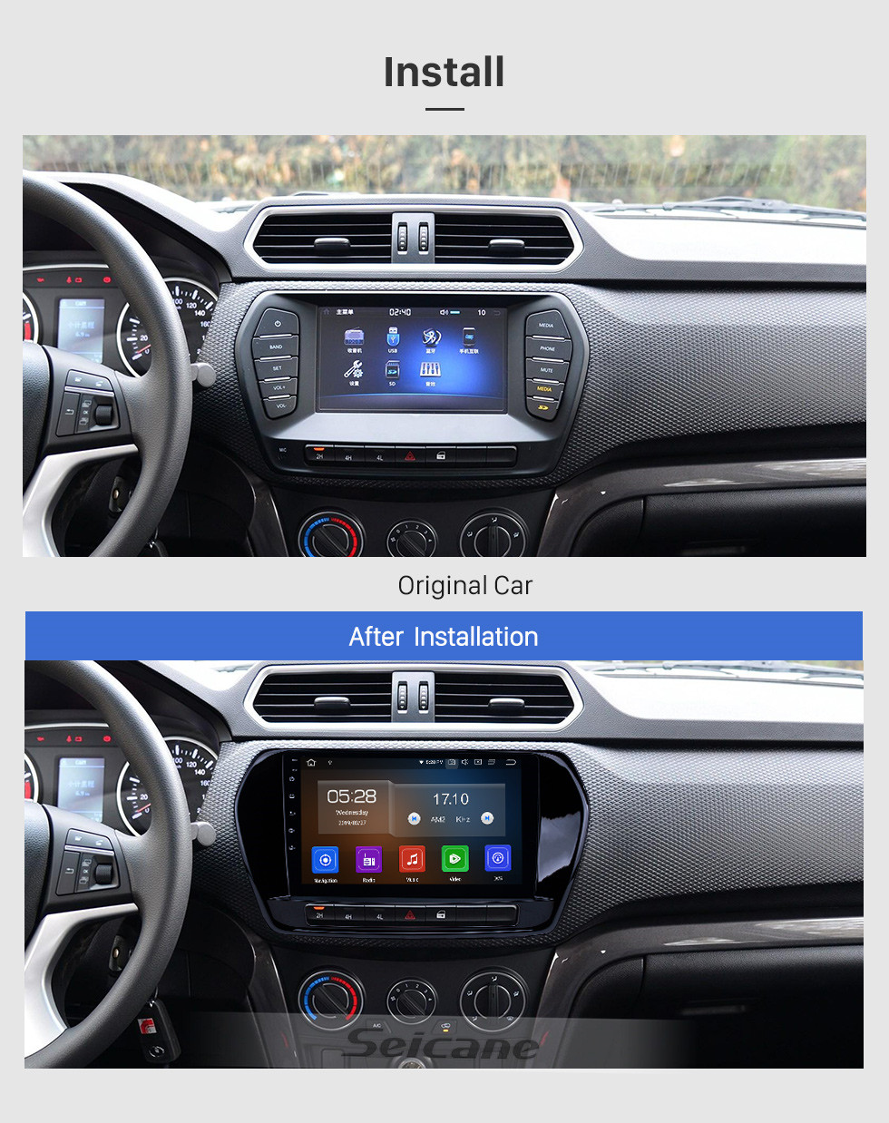 Seicane Pantalla táctil HD 2011-2015 Great Wall Wingle 5 Android 9.0 9 pulgadas Radio de navegación GPS Bluetooth AUX Carplay compatible Cámara trasera Seicane Pantalla táctil HD 2011-2015 Great Wall Wingle 5 Android 9.0 9 pulgadas Radio de navegación GPS Bluetooth AUX Carplay compatible Cámara trasera