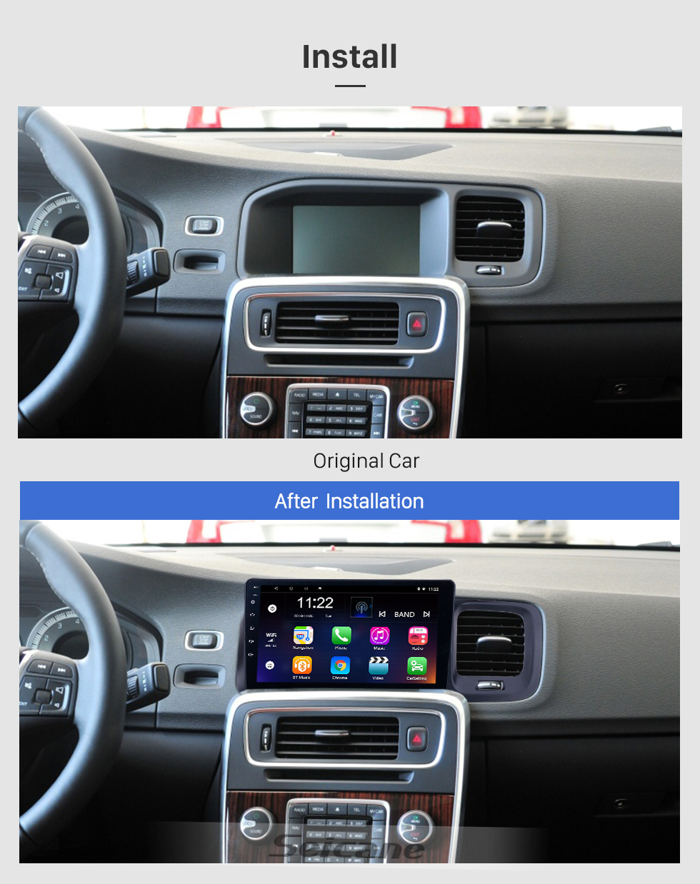 Seicane HD Touchscreen 9 polegadas Android 8.1 Rádio Navegação GPS para Volvo S60 com Bluetooth AUX WIFI suporte Carplay TPMS DAB + OBD2 Seicane HD Touchscreen 9 polegadas Android 8.1 Rádio Navegação GPS para Volvo S60 com Bluetooth AUX WIFI suporte Carplay TPMS DAB + OBD2