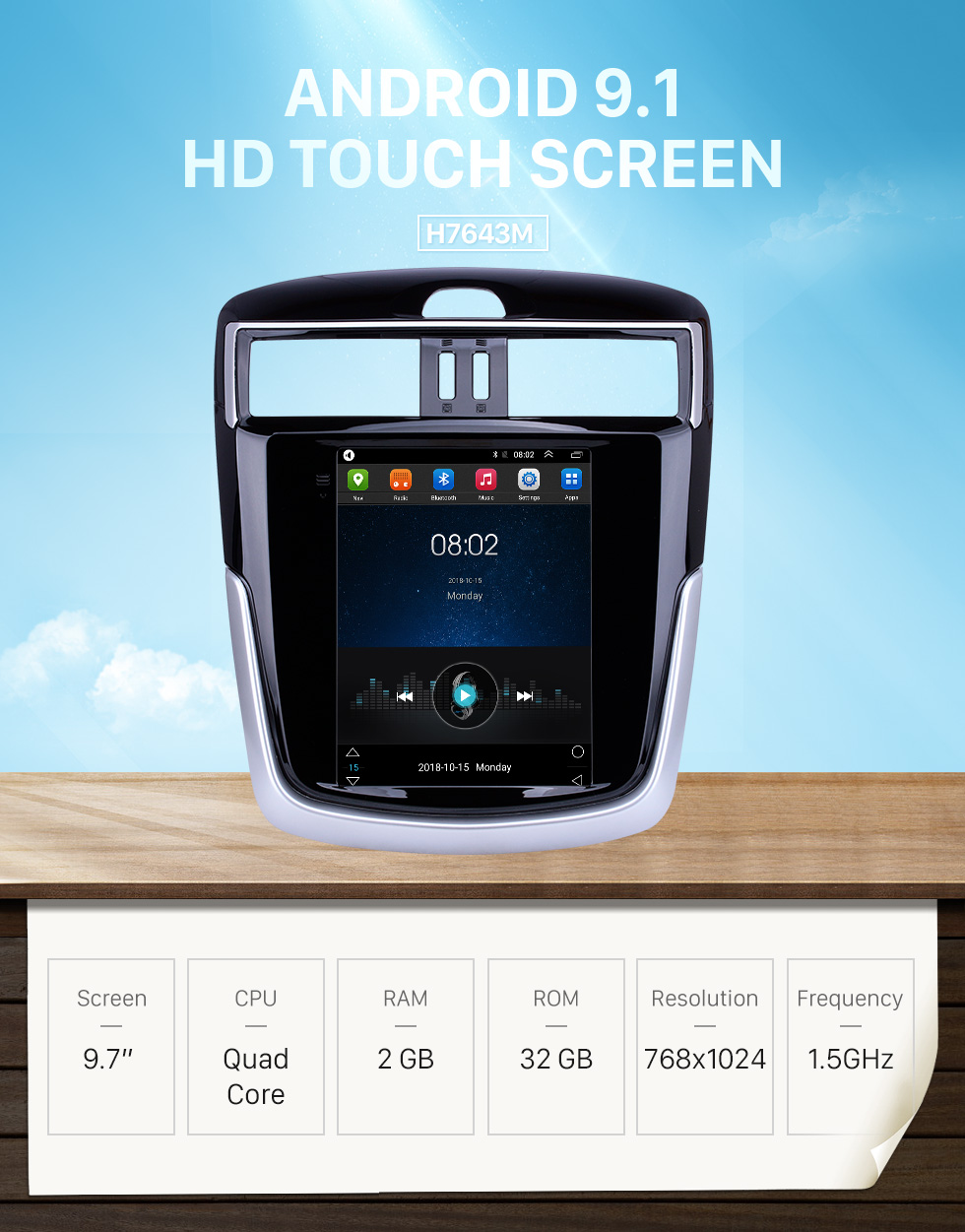 Seicane Android 9.1 9.7 pouces Radio de navigation GPS pour 2016 Nissan Tiida avec support tactile HD Bluetooth AUX Carplay DVR OBD2 Seicane Android 9.1 9.7 pouces Radio de navigation GPS pour 2016 Nissan Tiida avec support tactile HD Bluetooth AUX Carplay DVR OBD2