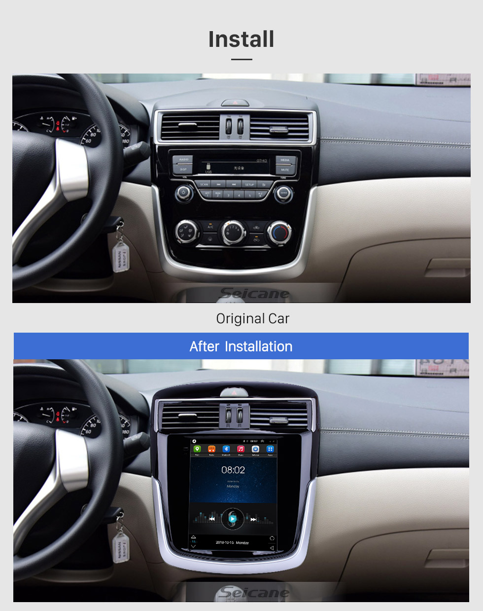 Seicane Android 9.1 9.7 pouces Radio de navigation GPS pour 2016 Nissan Tiida avec support tactile HD Bluetooth AUX Carplay DVR OBD2 Seicane Android 9.1 9.7 pouces Radio de navigation GPS pour 2016 Nissan Tiida avec support tactile HD Bluetooth AUX Carplay DVR OBD2