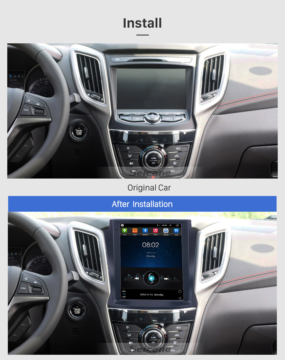 Seicane 2017 Changan CS75 9,7 Zoll Android 9.1 GPS Navigationsradio mit HD Touchscreen Bluetooth WIFI Unterstützung Carplay Rückfahrkamera Seicane 2017 Changan CS75 9,7 Zoll Android 9.1 GPS Navigationsradio mit HD Touchscreen Bluetooth WIFI Unterstützung Carplay Rückfahrkamera