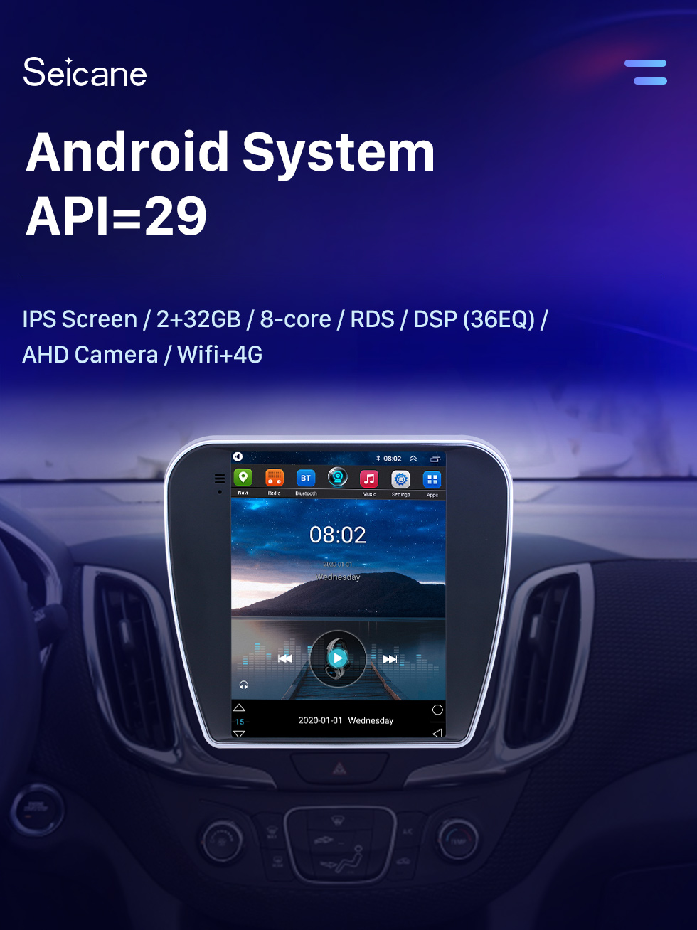 Seicane Android 9.1 9.7 Zoll GPS Navigationsradio für 2017 Chevy Chevrolet Equinox mit HD Touchscreen Bluetooth Unterstützung Carplay DVR OBD2 Seicane Android 9.1 9.7 Zoll GPS Navigationsradio für 2017 Chevy Chevrolet Equinox mit HD Touchscreen Bluetooth Unterstützung Carplay DVR OBD2