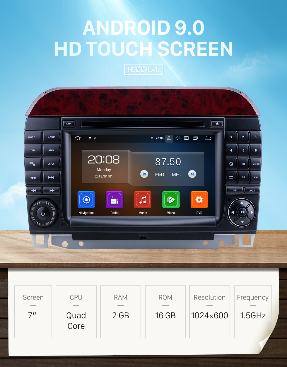 Seicane Android 9.0 1998-2005 Mercedes Benz S Class W220/S280/S320/S320 CDI/S400 CDI/S350/S430/S500/S600/S55 AMG/S63 AMG/S65 AMG 7 inch HD Touchscreen GPS Navigation Radio with Carplay Bluetooth support DVR Seicane Android 9.0 1998-2005 Mercedes Benz S Class W220/S280/S320/S320 CDI/S400 CDI/S350/S430/S500/S600/S55 AMG/S63 AMG/S65 AMG 7 inch HD Touchscreen GPS Navigation Radio with Carplay Bluetooth support DVR