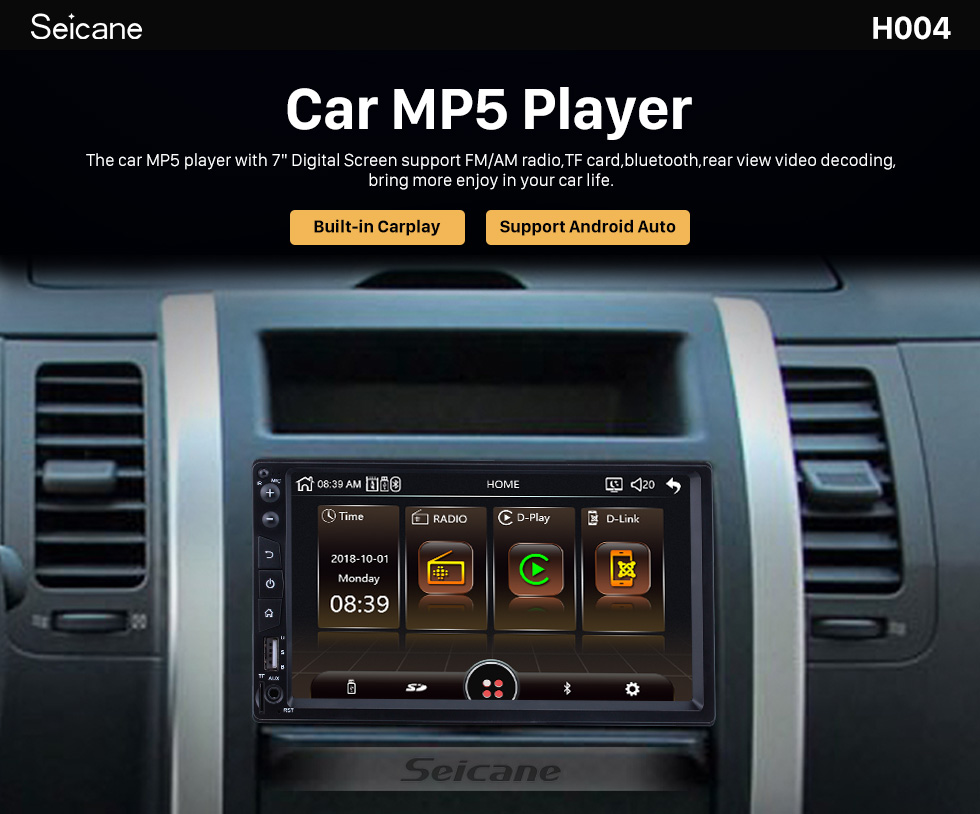 Seicane Plug and Play Carplay Bluetooth Music MP5 Player Touchscreen Radio receiver Support IOS IPhone Siri Microphone voice control Steering Wheel Control Rearview camera Seicane Plug and Play Carplay Bluetooth Music MP5 Player Touchscreen Radio receiver Support IOS IPhone Siri Microphone voice control Steering Wheel Control Rearview camera