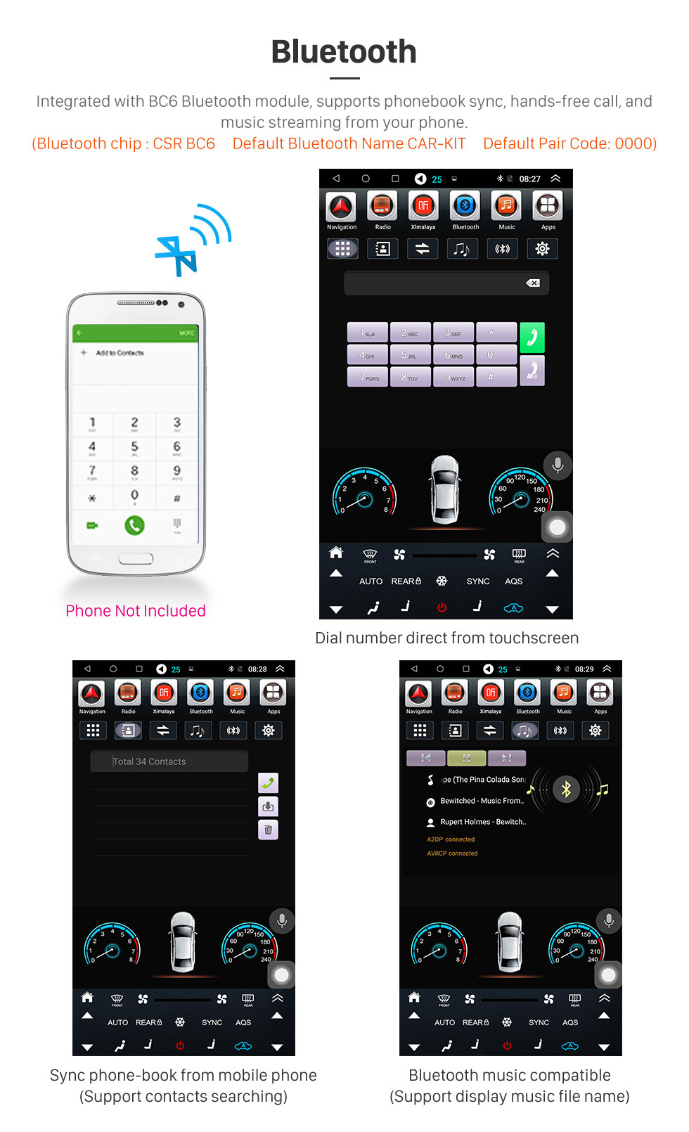 Seicane 13,6-дюймовый Android 9.1 для 2002 2003 2004-2010 Toyota Pardo Radio GPS-навигация с сенсорным экраном HD Поддержка Bluetooth Carplay Mirror Link Seicane 13,6-дюймовый Android 9.1 для 2002 2003 2004-2010 Toyota Pardo Radio GPS-навигация с сенсорным экраном HD Поддержка Bluetooth Carplay Mirror Link
