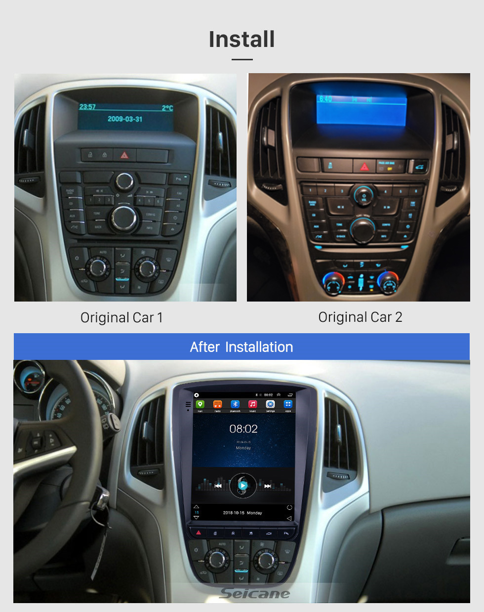 Seicane HD Touchscreen 2009 2010 2011-2019 Buick Excelle 2009-2014 Opel / Vauxhall / Astra J Buick / Verano Radio Android 9.1 9,7 Zoll GPS-Navigation Bluetooth-Unterstützung Carplay Seicane HD Touchscreen 2009 2010 2011-2019 Buick Excelle 2009-2014 Opel / Vauxhall / Astra J Buick / Verano Radio Android 9.1 9,7 Zoll GPS-Navigation Bluetooth-Unterstützung Carplay