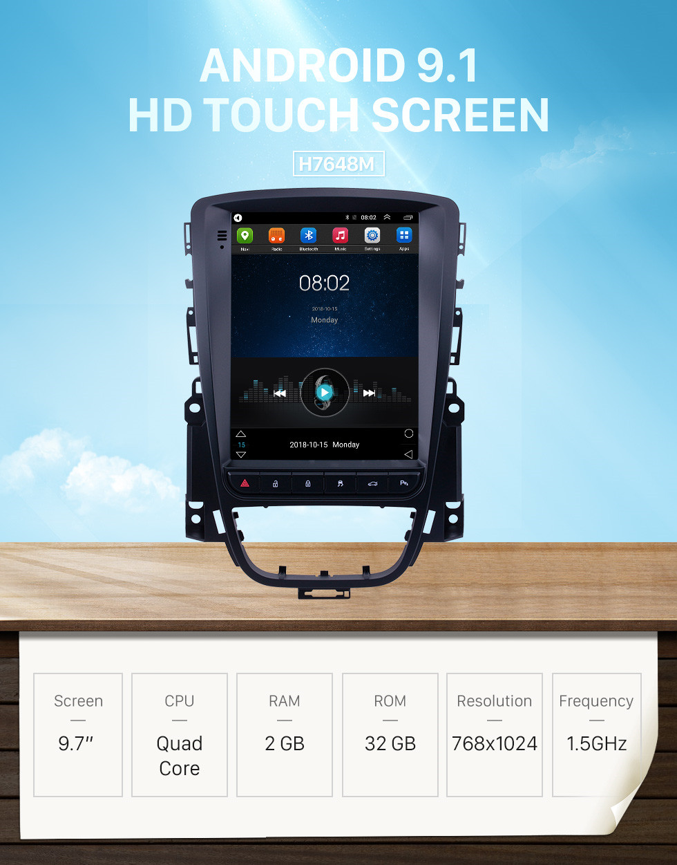 Seicane HD Touchscreen 2009 2010 2011-2019 Buick Excelle 2009-2014 Opel / Vauxhall / Astra J Buick / Verano Radio Android 9.1 9,7 Zoll GPS-Navigation Bluetooth-Unterstützung Carplay Seicane HD Touchscreen 2009 2010 2011-2019 Buick Excelle 2009-2014 Opel / Vauxhall / Astra J Buick / Verano Radio Android 9.1 9,7 Zoll GPS-Navigation Bluetooth-Unterstützung Carplay