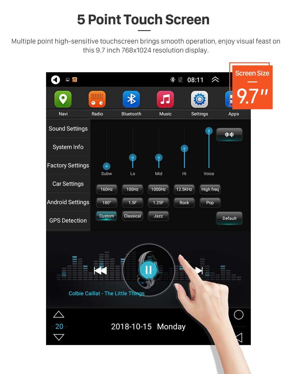Seicane HD сенсорный экран для 2016 2017 2018 Roewe RX5 Radio Android 9.1 9,7-дюймовый GPS-навигатор Поддержка Bluetooth Управление рулевого колеса Carplay Seicane HD сенсорный экран для 2016 2017 2018 Roewe RX5 Radio Android 9.1 9,7-дюймовый GPS-навигатор Поддержка Bluetooth Управление рулевого колеса Carplay