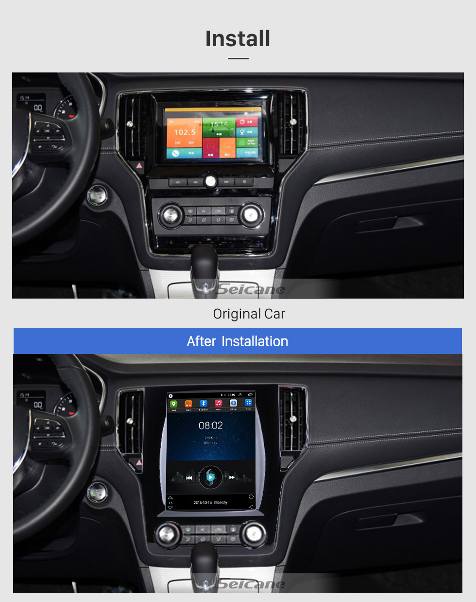 Seicane HD сенсорный экран для 2016 2017 2018 Roewe RX5 Radio Android 9.1 9,7-дюймовый GPS-навигатор Поддержка Bluetooth Управление рулевого колеса Carplay Seicane HD сенсорный экран для 2016 2017 2018 Roewe RX5 Radio Android 9.1 9,7-дюймовый GPS-навигатор Поддержка Bluetooth Управление рулевого колеса Carplay
