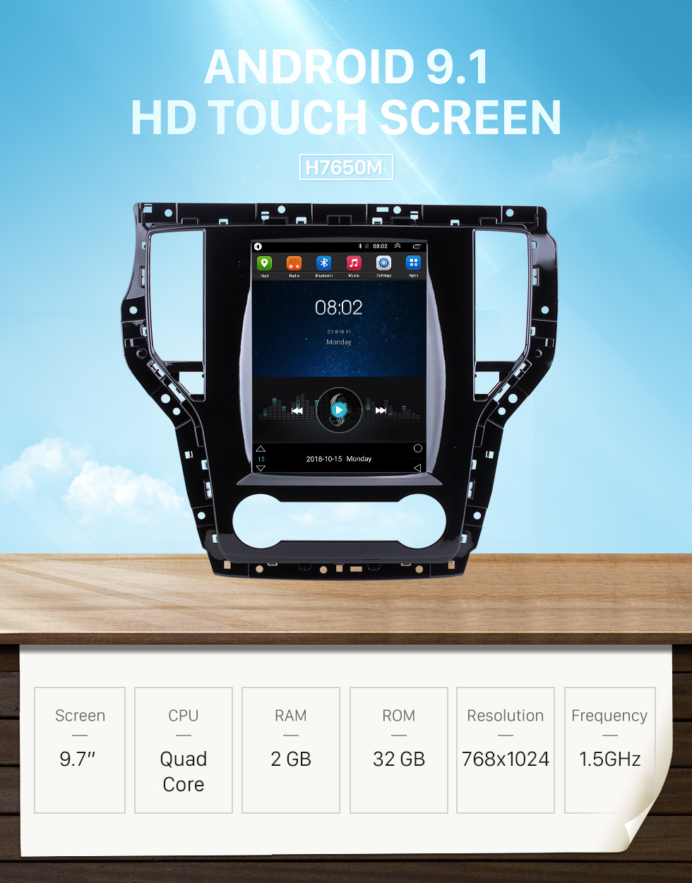 Seicane HD сенсорный экран для 2016 2017 2018 Roewe RX5 Radio Android 9.1 9,7-дюймовый GPS-навигатор Поддержка Bluetooth Управление рулевого колеса Carplay Seicane HD сенсорный экран для 2016 2017 2018 Roewe RX5 Radio Android 9.1 9,7-дюймовый GPS-навигатор Поддержка Bluetooth Управление рулевого колеса Carplay