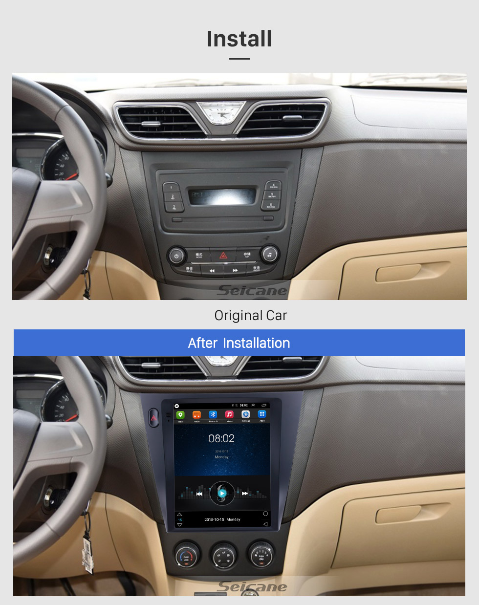 Seicane Android 9.1 9.7 inch for 2016 SGMW S1 Radio GPS Navigation with HD Touchscreen Bluetooth AUX WIFI support Carplay DVR OBD2 Seicane Android 9.1 9.7 inch for 2016 SGMW S1 Radio GPS Navigation with HD Touchscreen Bluetooth AUX WIFI support Carplay DVR OBD2