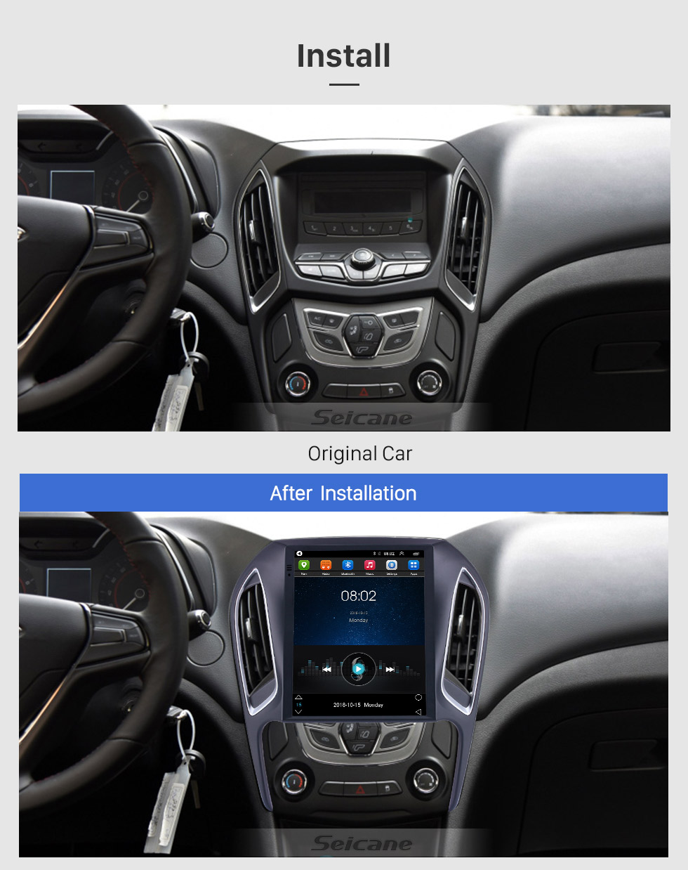 Seicane For 2016 2017 2018 Chery Arrizo 5 Radio 9.7 inch Android 9.1 GPS Navigation with HD Touchscreen Bluetooth support Carplay Rear camera Seicane For 2016 2017 2018 Chery Arrizo 5 Radio 9.7 inch Android 9.1 GPS Navigation with HD Touchscreen Bluetooth support Carplay Rear camera