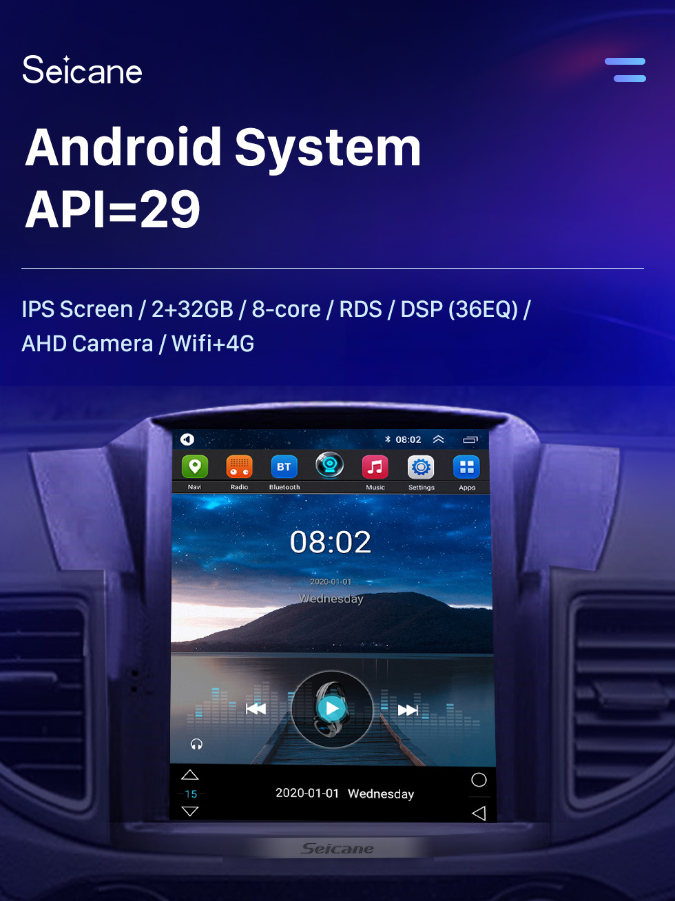 Seicane Android 9.1 9.7 inch for 2012 2013 2014 2015 2016 Honda CRV Radio with HD Touchscreen GPS Navigation System Bluetooth support Carplay TPMS Seicane Android 9.1 9.7 inch for 2012 2013 2014 2015 2016 Honda CRV Radio with HD Touchscreen GPS Navigation System Bluetooth support Carplay TPMS