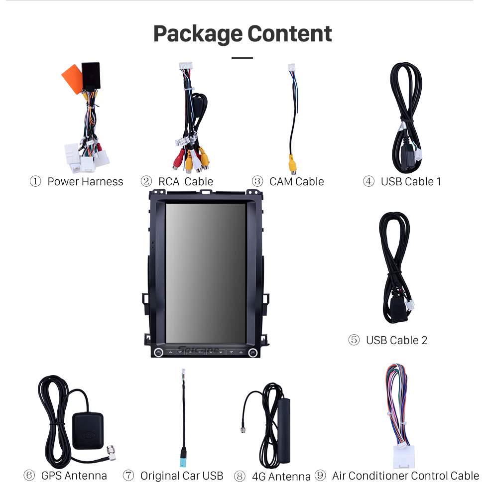 Seicane 13.6 pouces Android 9.1 pour 2002 2003 2004-2010 Toyota Pardo Radio Navigation GPS avec écran tactile HD Prise en charge de Bluetooth Carplay Mirror Link Seicane 13.6 pouces Android 9.1 pour 2002 2003 2004-2010 Toyota Pardo Radio Navigation GPS avec écran tactile HD Prise en charge de Bluetooth Carplay Mirror Link