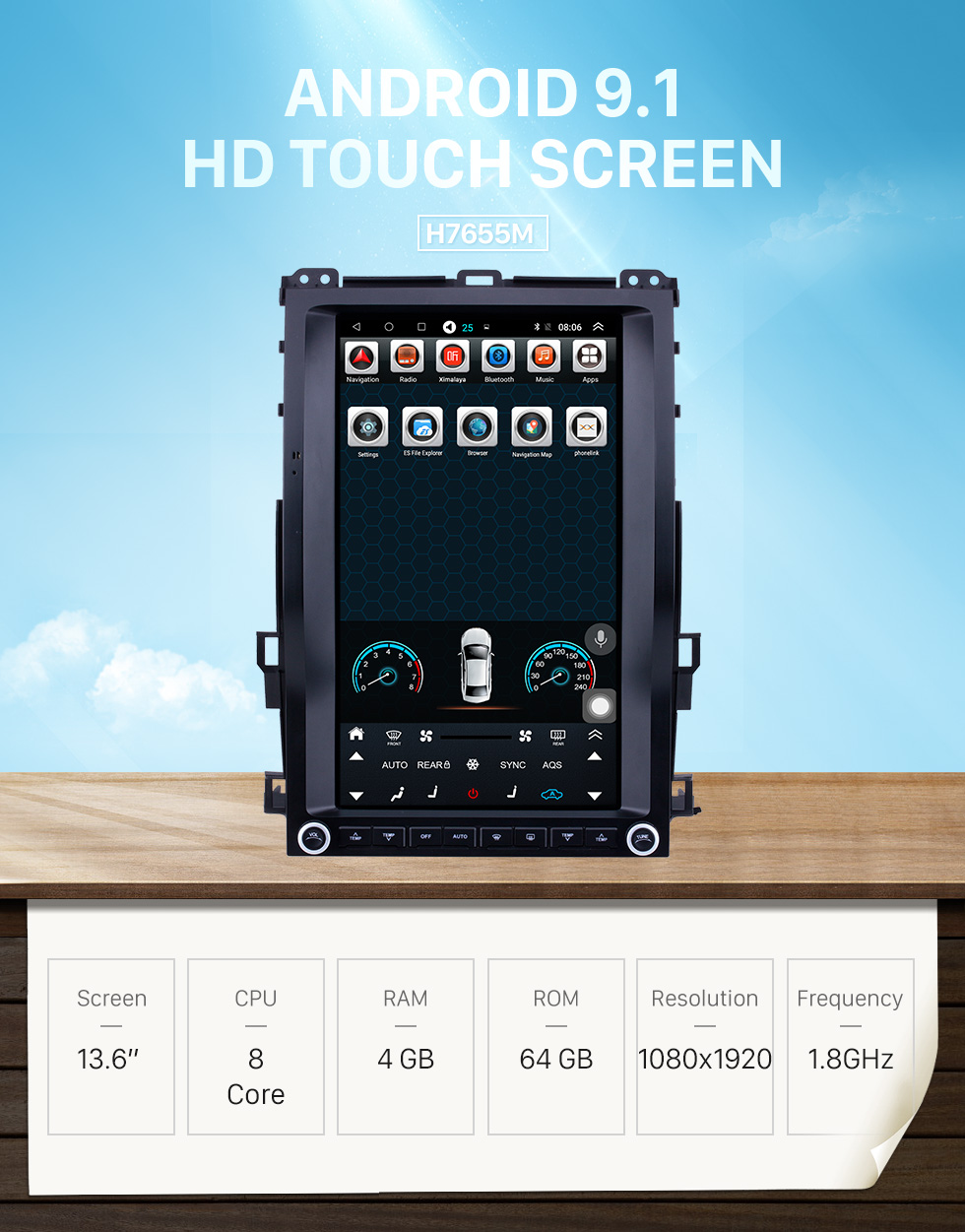 Seicane 13.6 pouces Android 9.1 pour 2002 2003 2004-2010 Toyota Pardo Radio Navigation GPS avec écran tactile HD Prise en charge de Bluetooth Carplay Mirror Link Seicane 13.6 pouces Android 9.1 pour 2002 2003 2004-2010 Toyota Pardo Radio Navigation GPS avec écran tactile HD Prise en charge de Bluetooth Carplay Mirror Link
