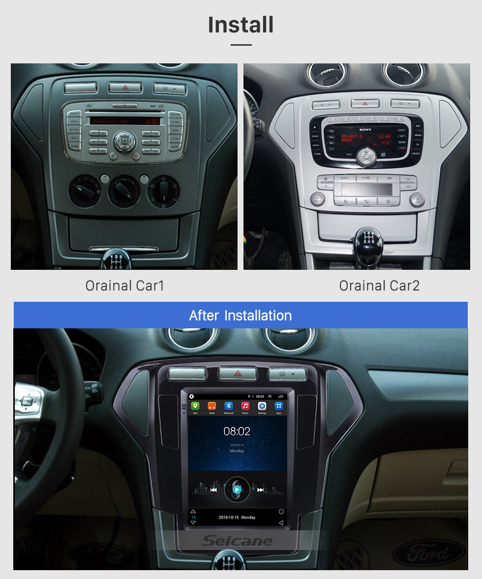 Seicane HD Touchscreen for 2007 2008 2009 2010 Ford Mondeo mk4 Radio Android 9.1 9.7 inch GPS Navigation Bluetooth support Digital TV Carplay Seicane HD Touchscreen for 2007 2008 2009 2010 Ford Mondeo mk4 Radio Android 9.1 9.7 inch GPS Navigation Bluetooth support Digital TV Carplay