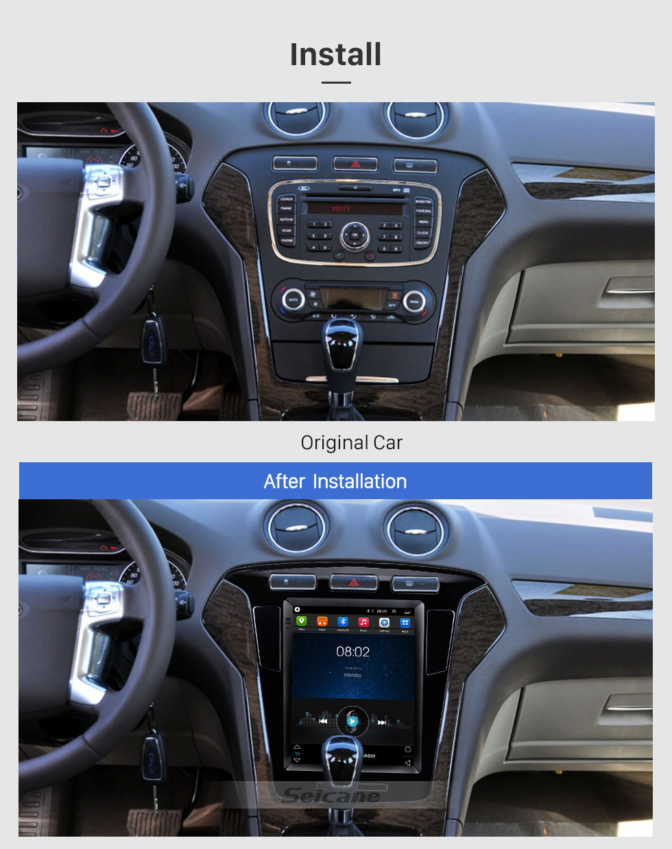 Seicane Android 9.1 9.7 inch for 2011 2012 2013 Ford Mondeo mk4 Radio with GPS Navigation HD Touchscreen Bluetooth support Carplay DVR OBD2 Seicane Android 9.1 9.7 inch for 2011 2012 2013 Ford Mondeo mk4 Radio with GPS Navigation HD Touchscreen Bluetooth support Carplay DVR OBD2