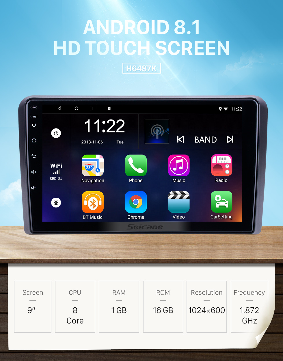 Seicane Android 8.1 9 pulgadas para 2008 2009 2010 2011 2012 Audi A3 Radio HD Pantalla táctil Navegación GPS con Bluetooth Soporte AUX Carplay DVR Seicane Android 8.1 9 pulgadas para 2008 2009 2010 2011 2012 Audi A3 Radio HD Pantalla táctil Navegación GPS con Bluetooth Soporte AUX Carplay DVR