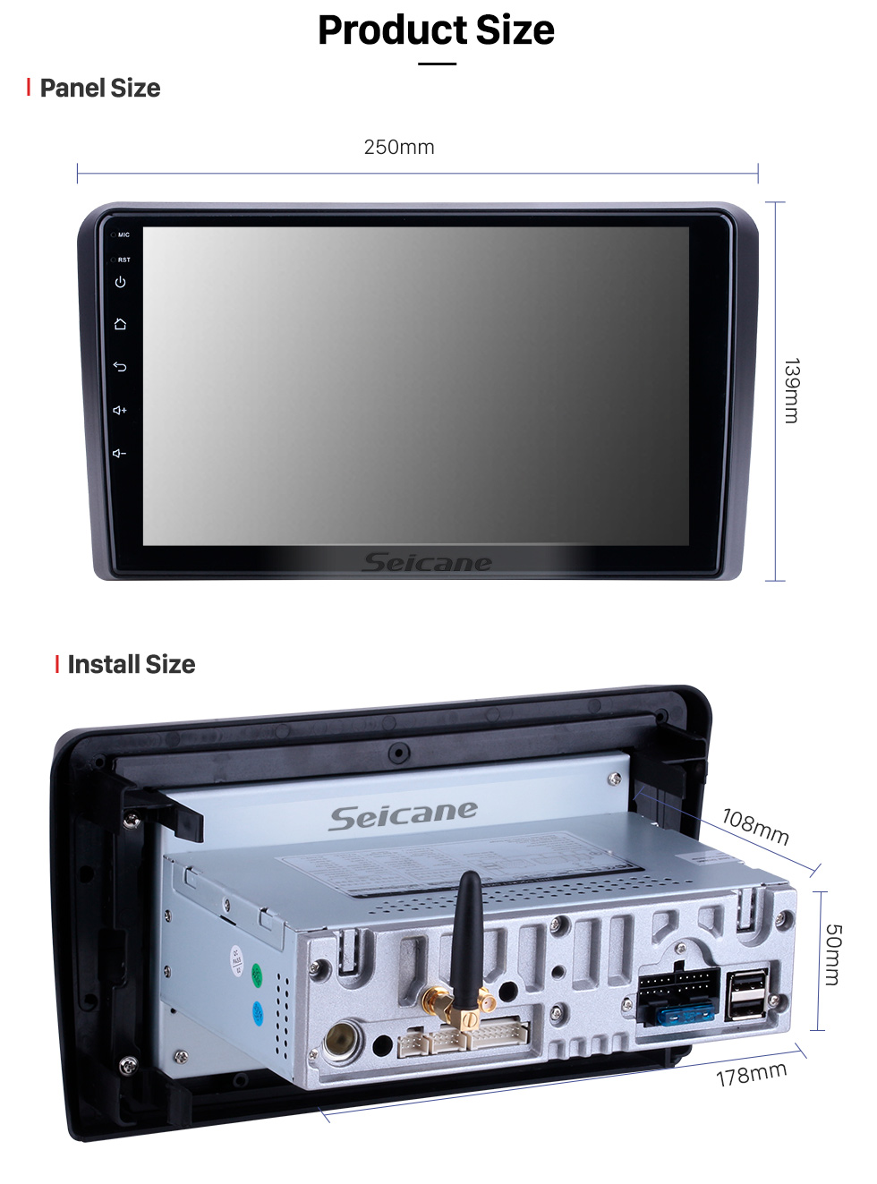 Seicane OEM 9 pulgadas Android 9.0 para 2008 2009 2010 2011 2012 Radio Audi A3 Bluetooth AUX HD Pantalla táctil Navegación GPS Soporte Carplay OBD2 TPMS Seicane OEM 9 pulgadas Android 9.0 para 2008 2009 2010 2011 2012 Radio Audi A3 Bluetooth AUX HD Pantalla táctil Navegación GPS Soporte Carplay OBD2 TPMS