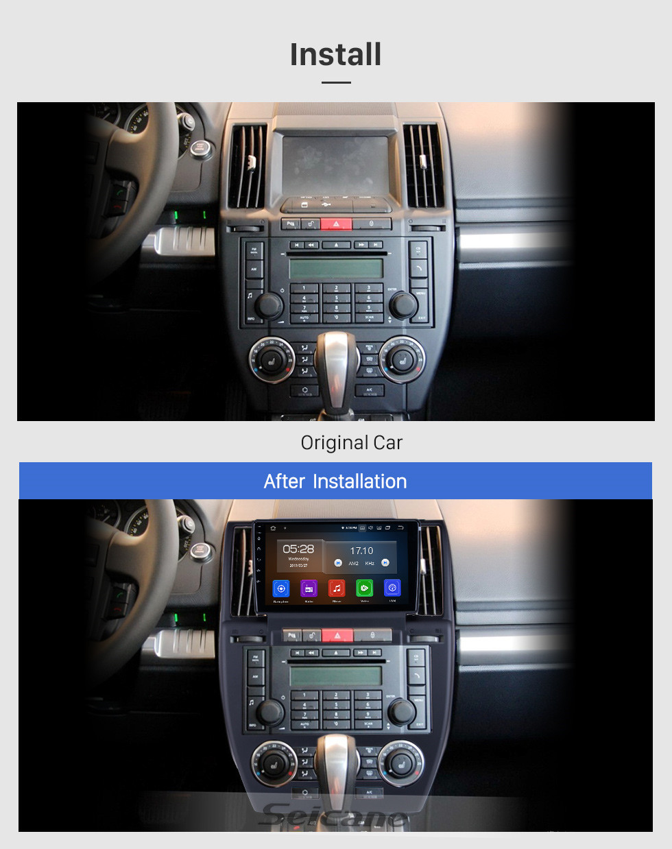 Seicane OEM 9 pulgadas Android 9.0 para 2007 2008 2009-2012 Land Rover Freelander Radio Bluetooth HD Pantalla táctil Navegación GPS Carplay support TPMS Seicane OEM 9 pulgadas Android 9.0 para 2007 2008 2009-2012 Land Rover Freelander Radio Bluetooth HD Pantalla táctil Navegación GPS Carplay support TPMS
