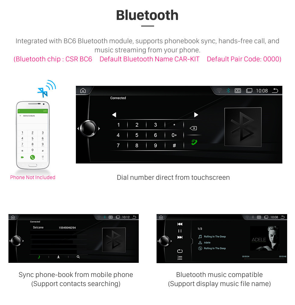 Seicane OEM 10,25 pouces Android 9.0 pour BMW X5 F15 X6 (2014-2017) Radio NBT Bluetooth HD à écran tactile Système de navigation GPS compatible Carplay DAB + Seicane OEM 10,25 pouces Android 9.0 pour BMW X5 F15 X6 (2014-2017) Radio NBT Bluetooth HD à écran tactile Système de navigation GPS compatible Carplay DAB +
