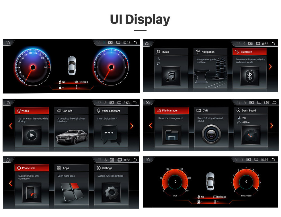 Seicane Android 9.0 10,25 pouces pour BMW Série 1 F20 / F21 (2011-2016) / 2 Série F23 Cabrio (2013-2016) NBT) Système de navigation GPS à écran tactile Radio HD LHD avec prise en charge Bluetooth Carplay DVR Seicane Android 9.0 10,25 pouces pour BMW Série 1 F20 / F21 (2011-2016) / 2 Série F23 Cabrio (2013-2016) NBT) Système de navigation GPS à écran tactile Radio HD LHD avec prise en charge Bluetooth Carplay DVR