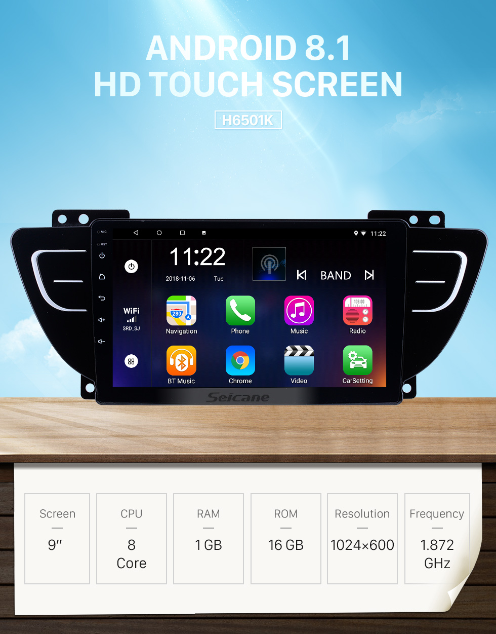 Seicane 9 pouces Android 8.1 pour 2016 2017 2018 Geely Boyue Radio Avec écran tactile HD Navigation GPS supporte Carplay DAB + TPMS Seicane 9 pouces Android 8.1 pour 2016 2017 2018 Geely Boyue Radio Avec écran tactile HD Navigation GPS supporte Carplay DAB + TPMS